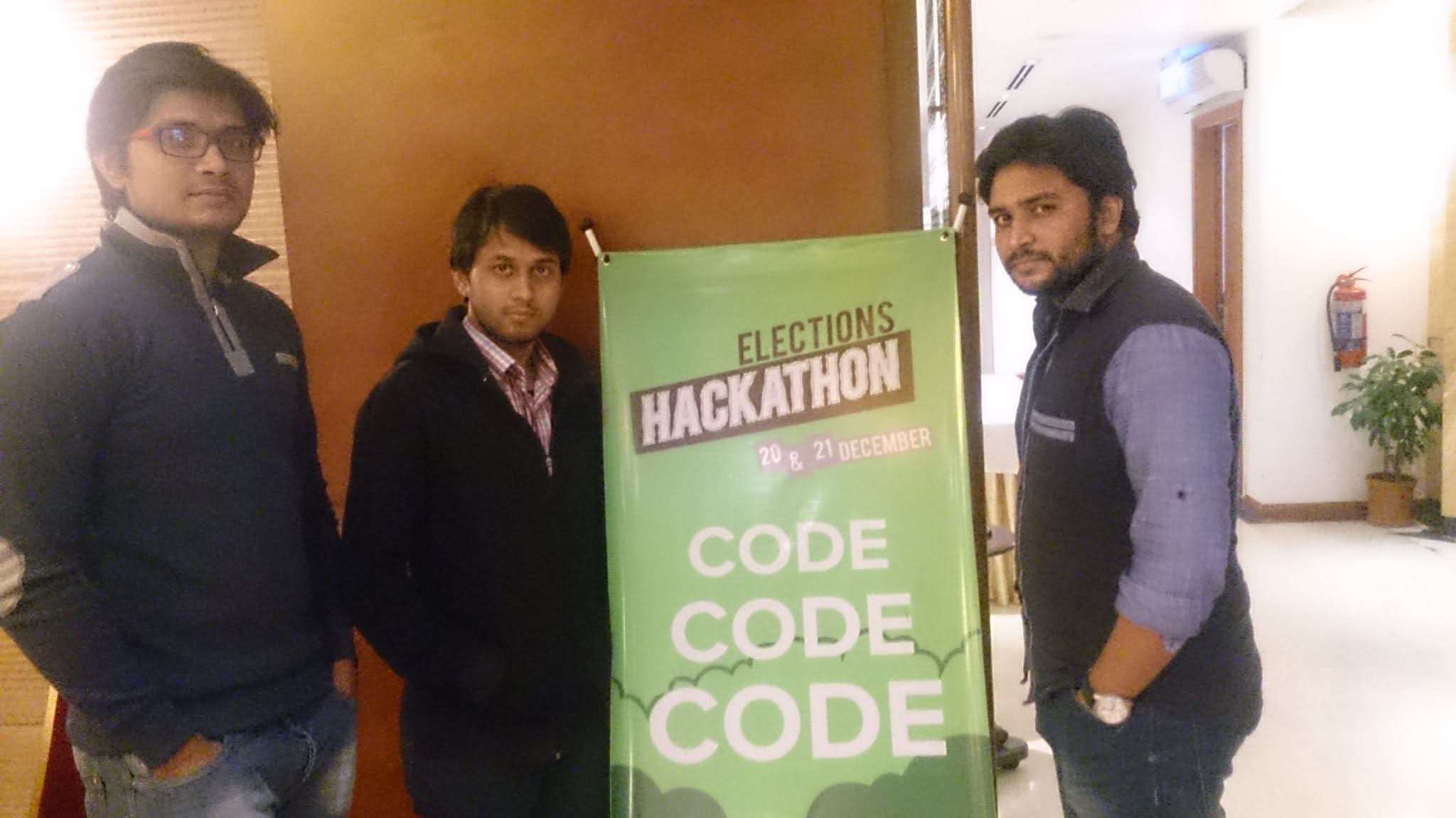 During Election Hackathon with my team