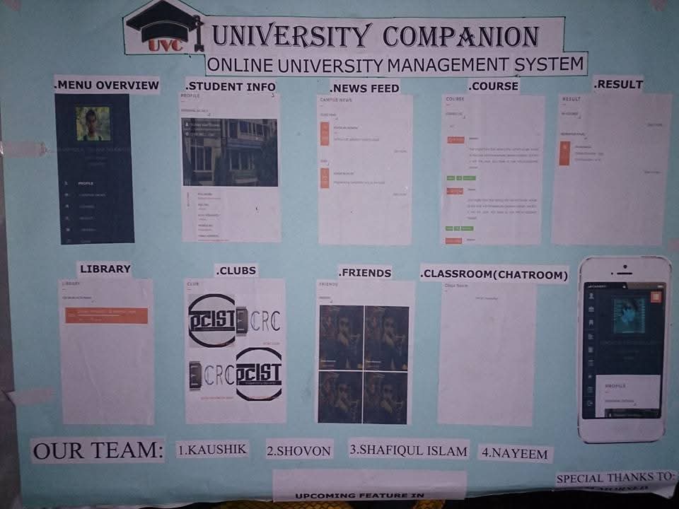 During BSc 3rd year software exhibition